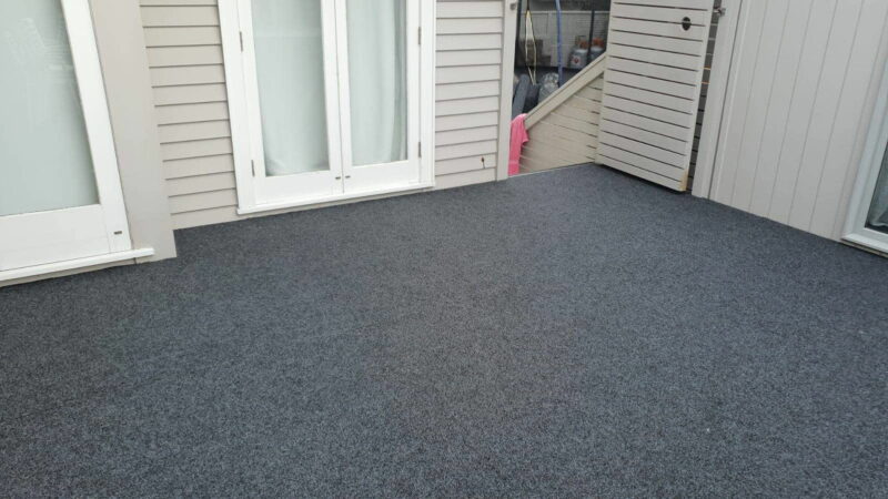 Boat deck with patio carpet