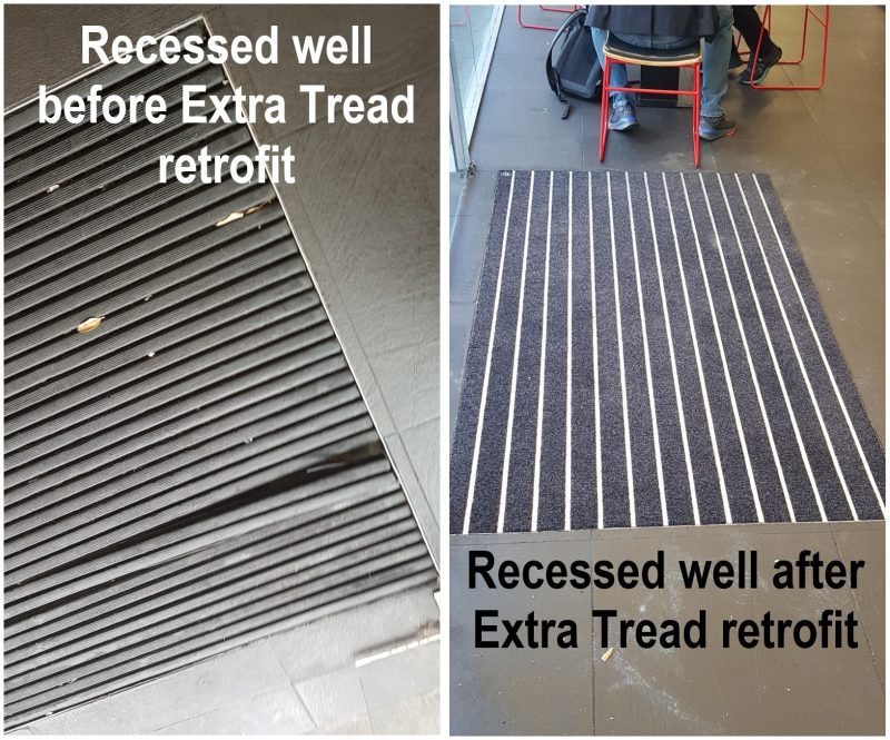 Recessed well transformation using Extra Tread