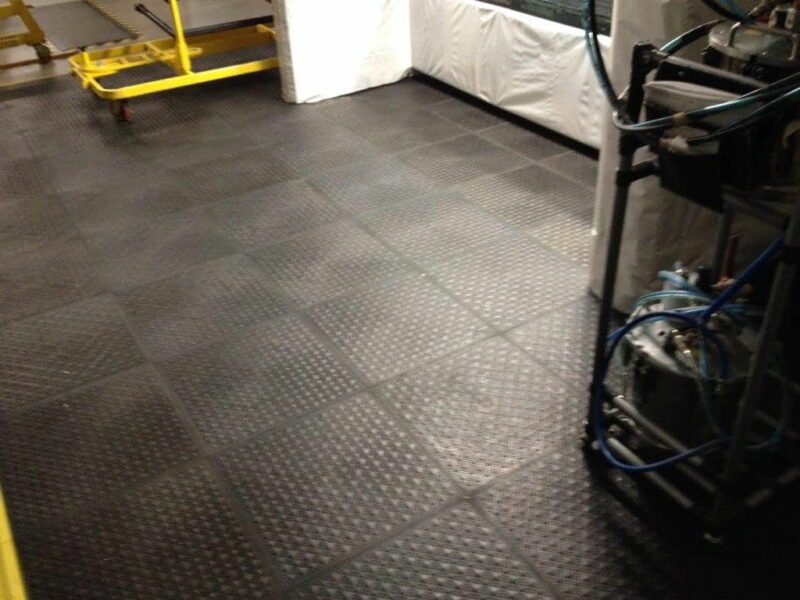 Floor laid with ESD tiles made in NZ
