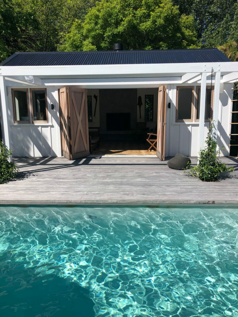 Lounge by the water using seagrass matting