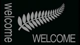 Welcome mat silver fern