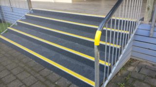 Slim Rib carpet laid on Steps