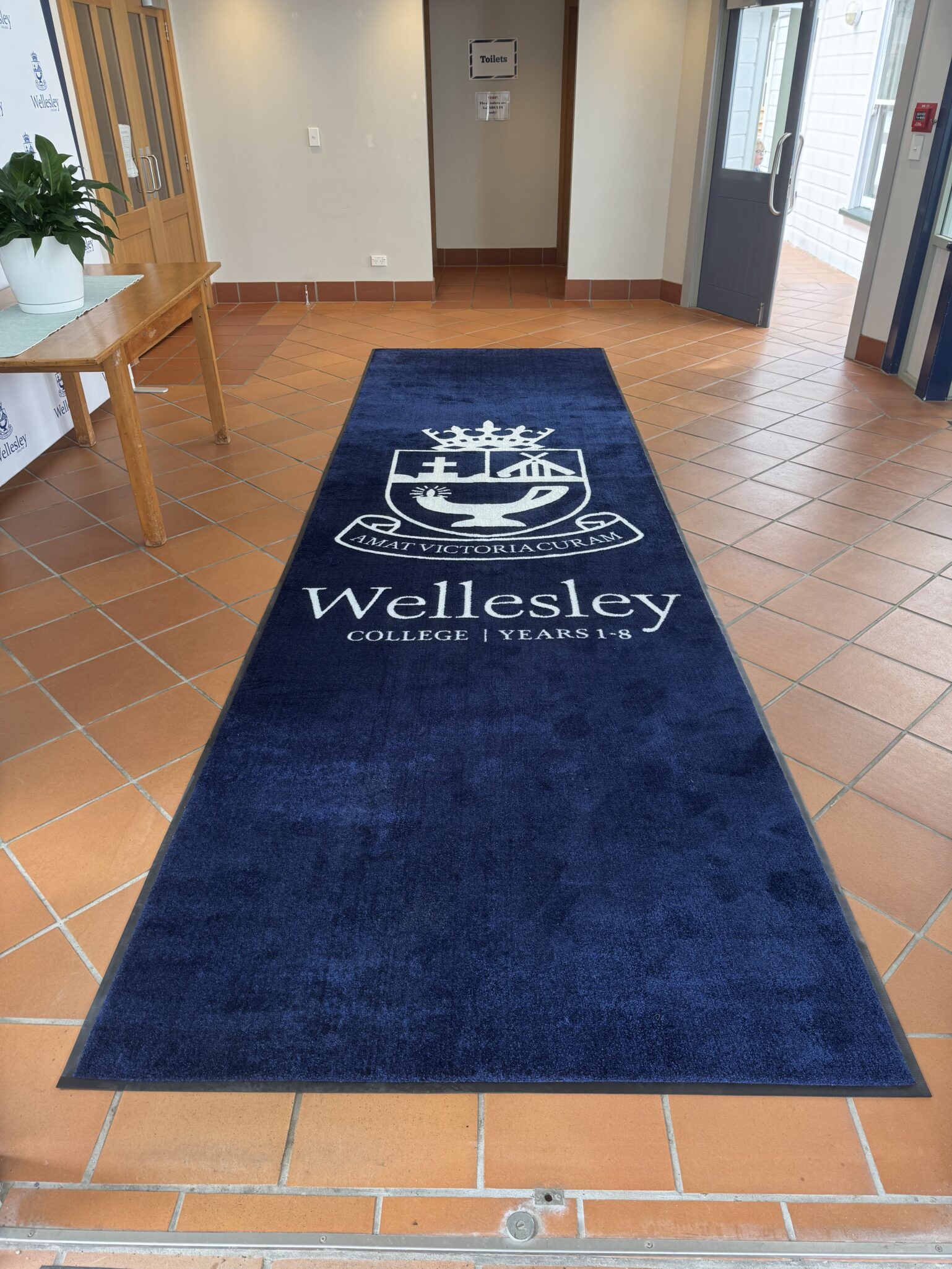 Wellesley College Logo Mat