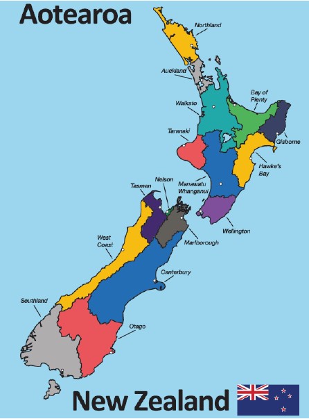 New Zealand Map Mat