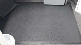 Black Rubber Chip Chair Mat