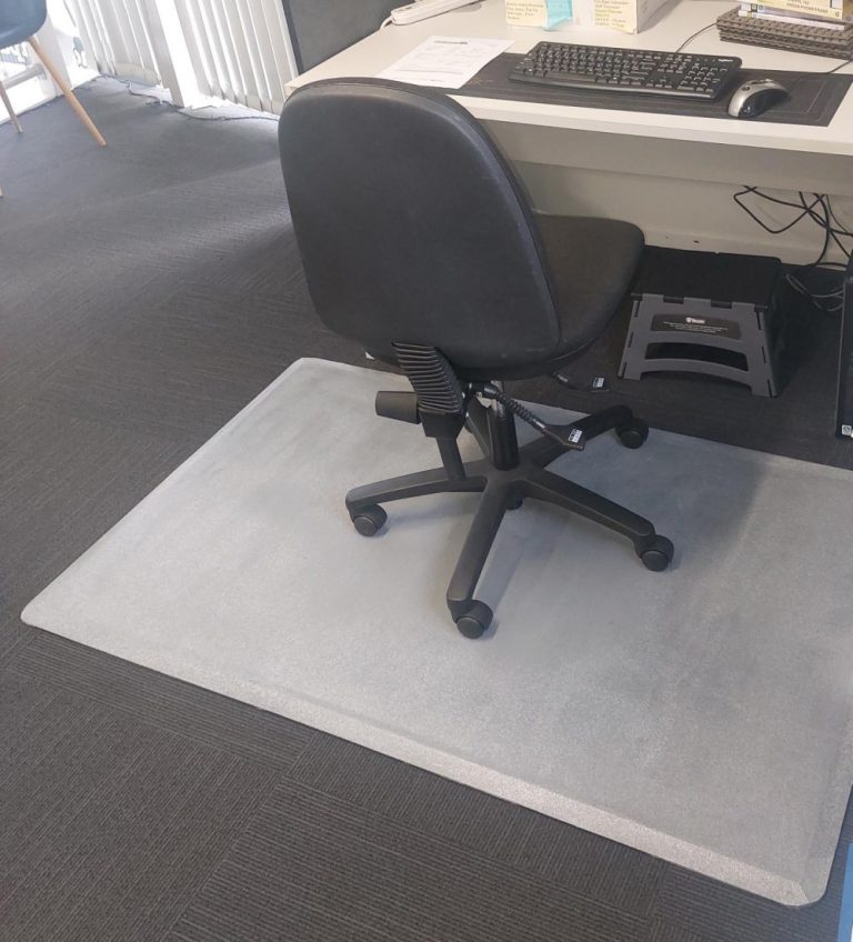 Solid Rubber Chair Mats Light Grey