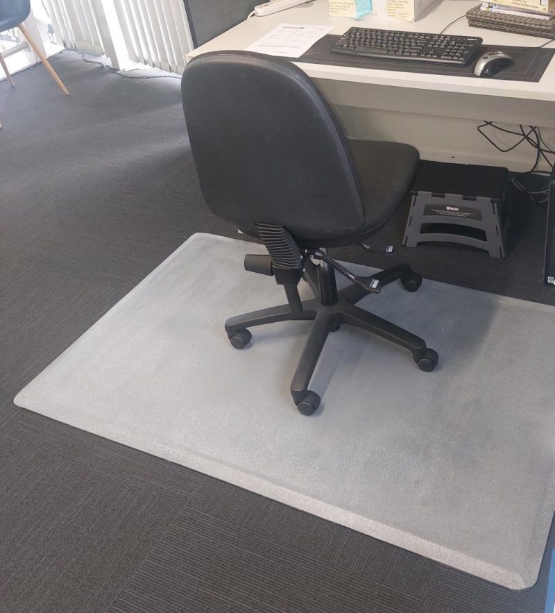 Solid Rubber Chair Mats Light Grey