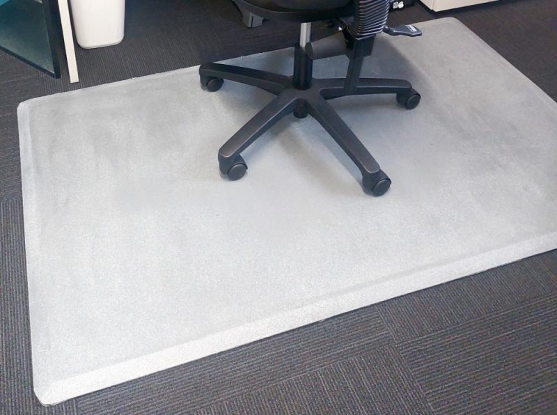 Solid Rubber Chair Mats Light Grey