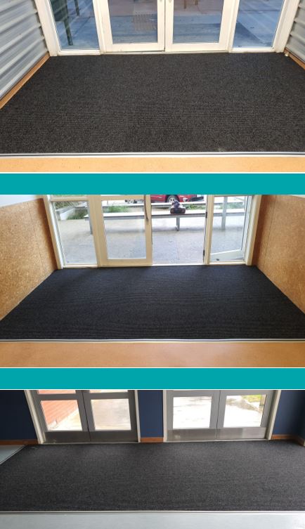 Slimrib Outdoor carpet in interior entrance ways