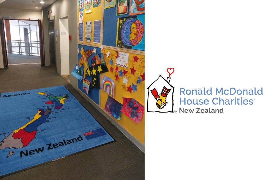 Ronald McDonald House map of New Zealand mat 2
