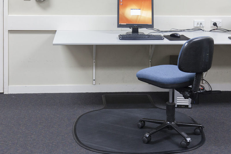 Chair Mats - Rubber Keyhole - Image 2